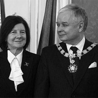 Prezydent Lech Kaczyński wraz z małżonką